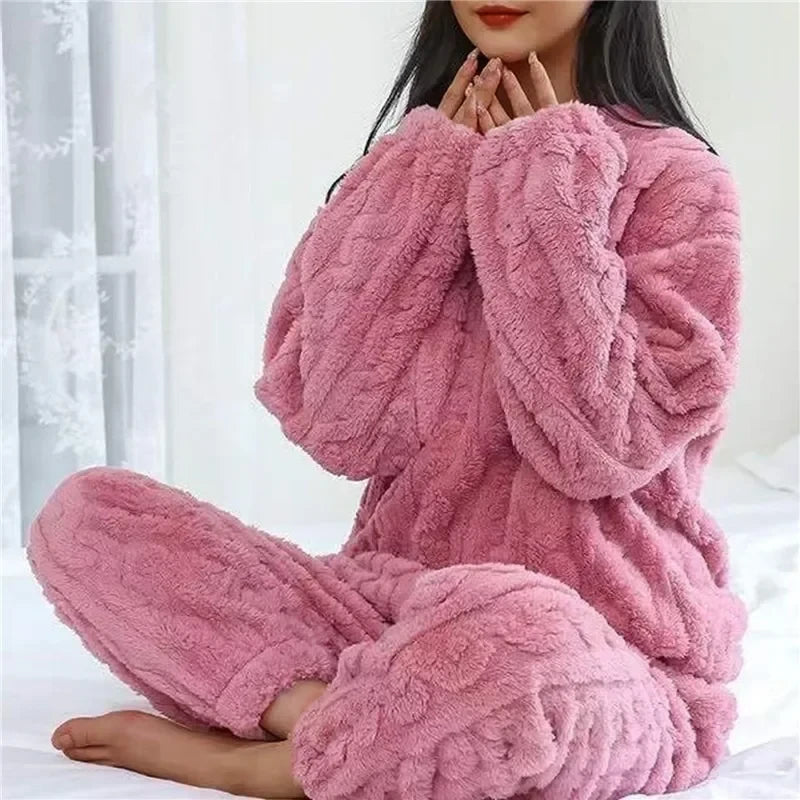 Thick Plush Fleece Loungewear Set