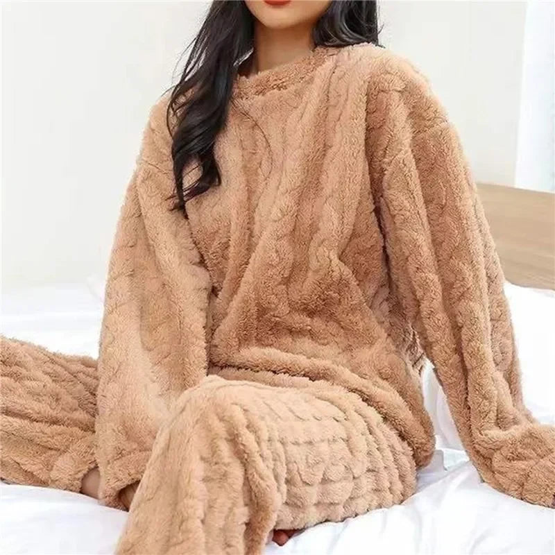 Thick Plush Fleece Loungewear Set