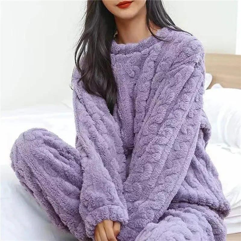 Thick Plush Fleece Loungewear Set