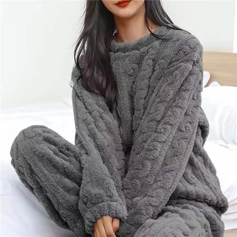 Thick Plush Fleece Loungewear Set