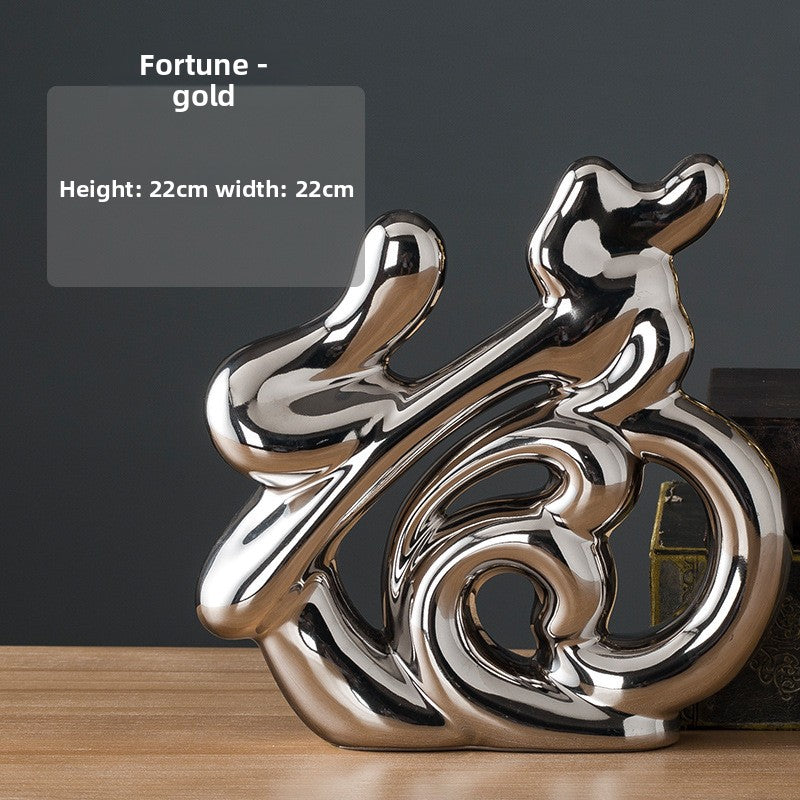 Electroplated Porcelain Home Decor Ornament